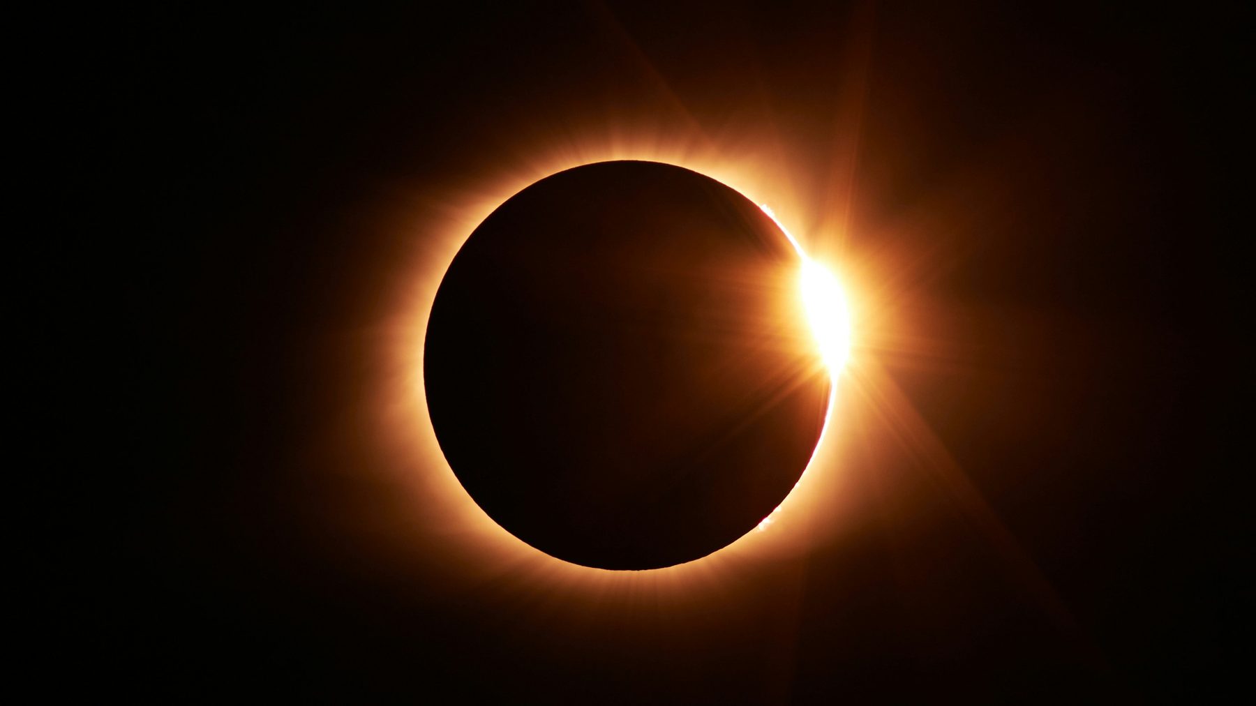 The diamond ring moment of a total solar eclipse