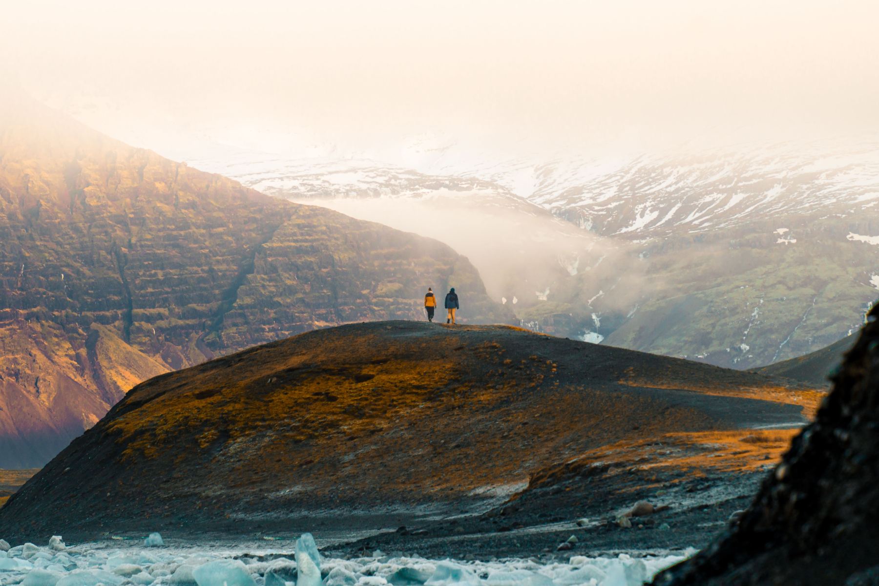 A dramatic mountain trail