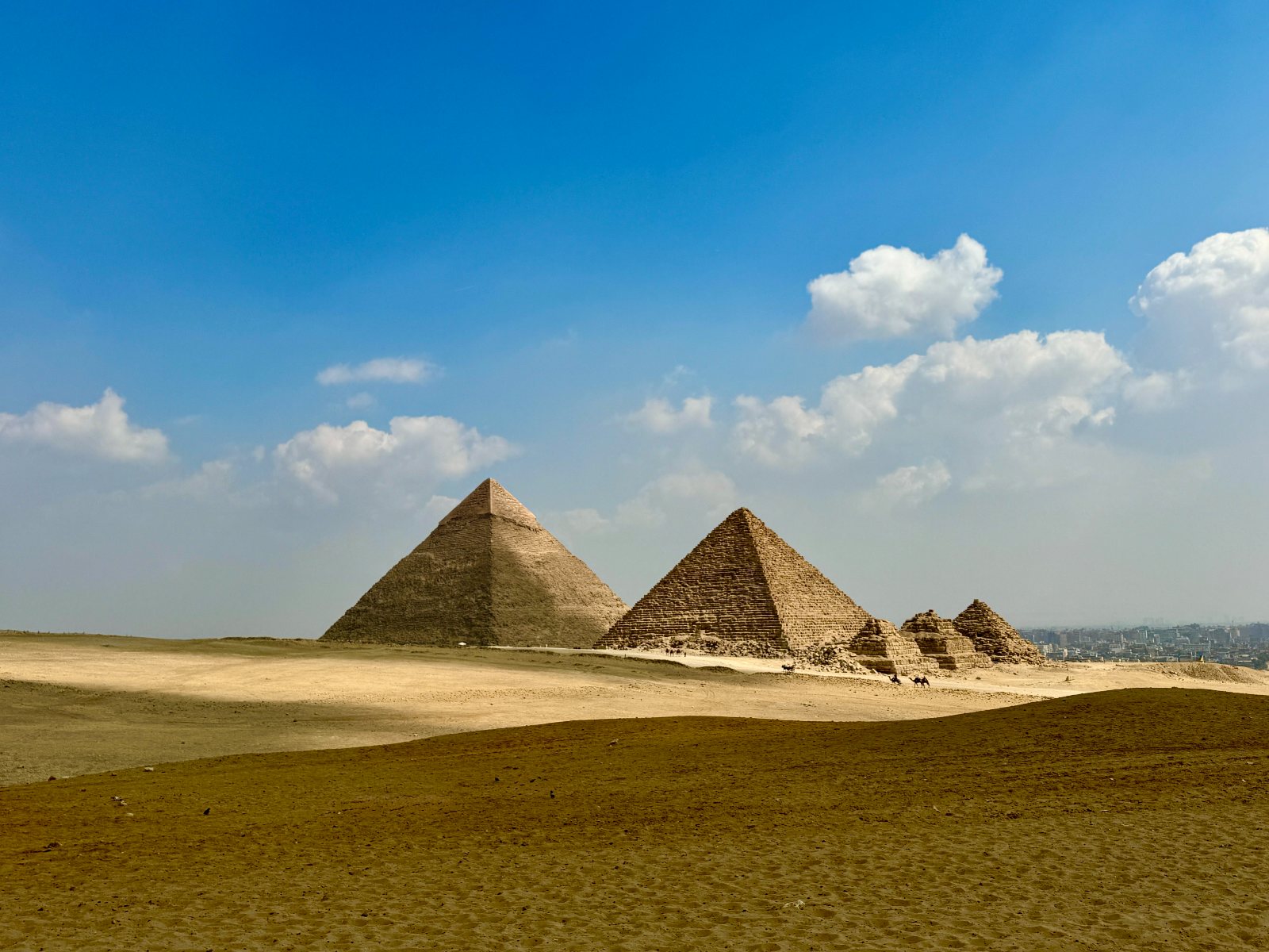 Two pyramids on the Giza plateau