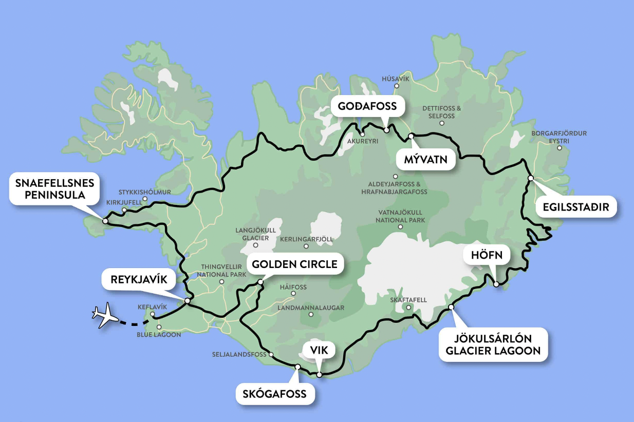 Route 1 map