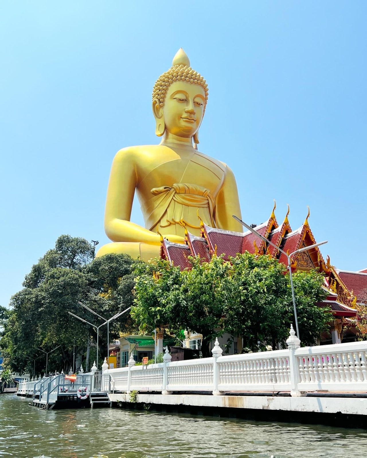 Wat Paknam from the river