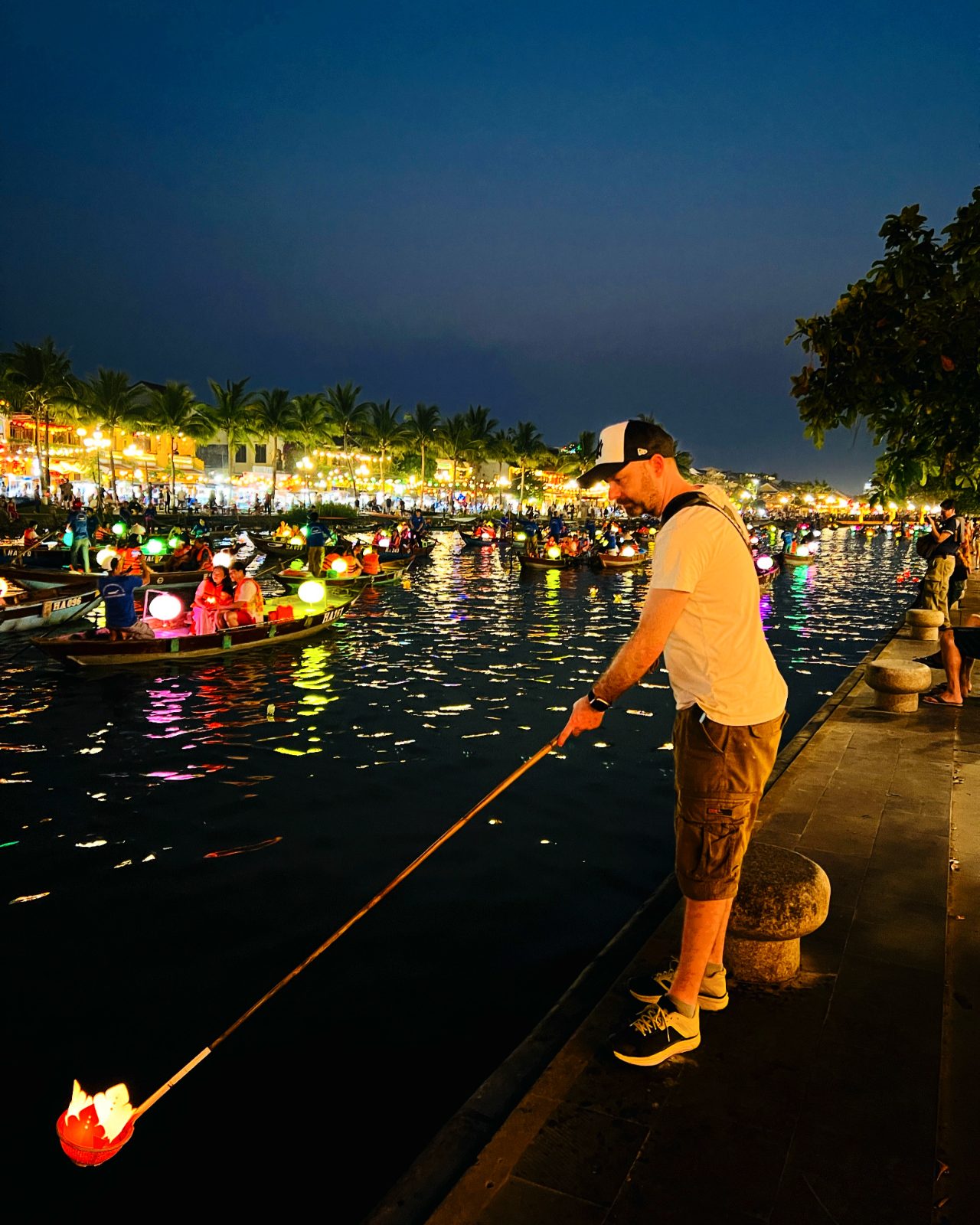 Lantern boats on the river