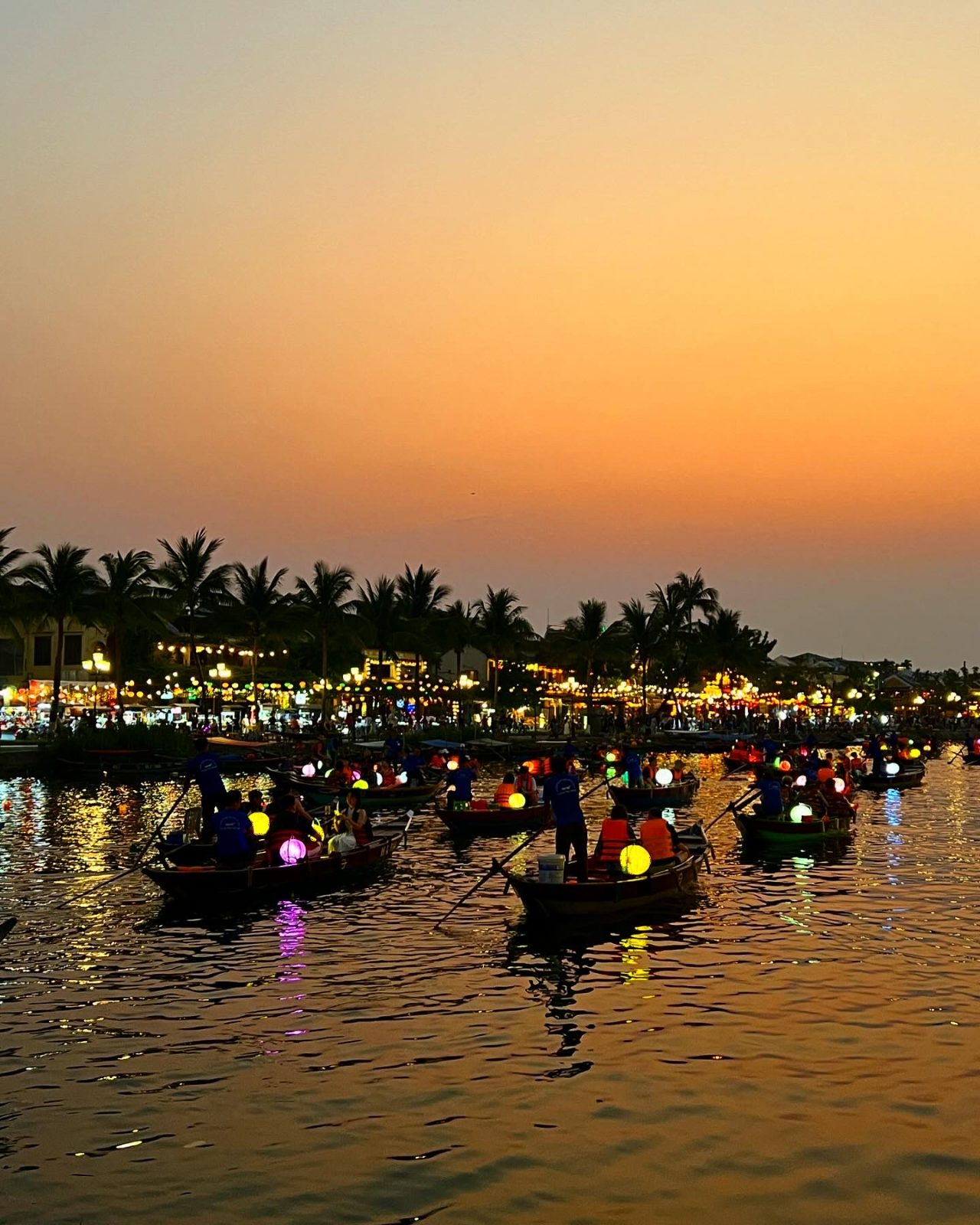 Sunset over the Thu Bon