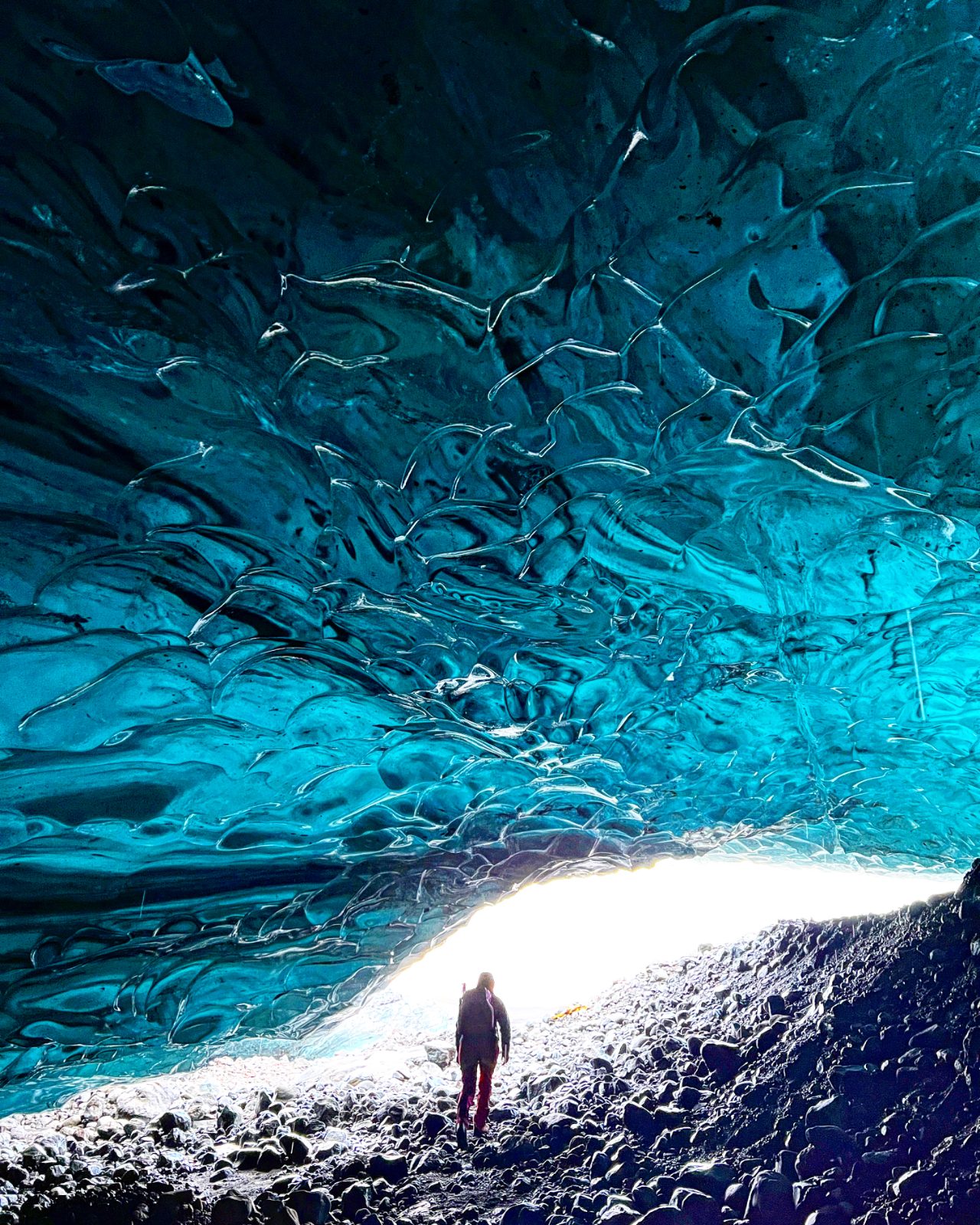 Ice caving