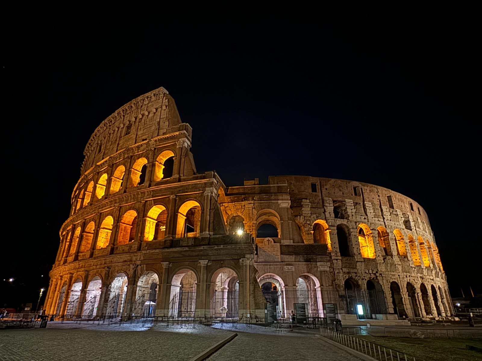 The Colosseum at 3am, empty streets