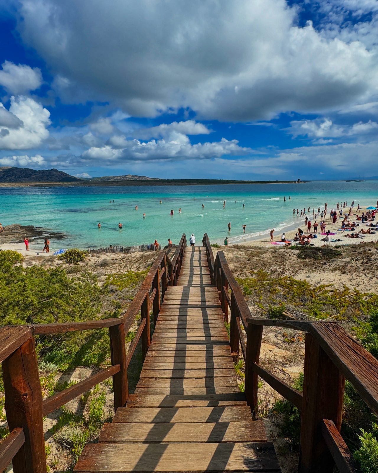 Boardwalk down to La Pelosa