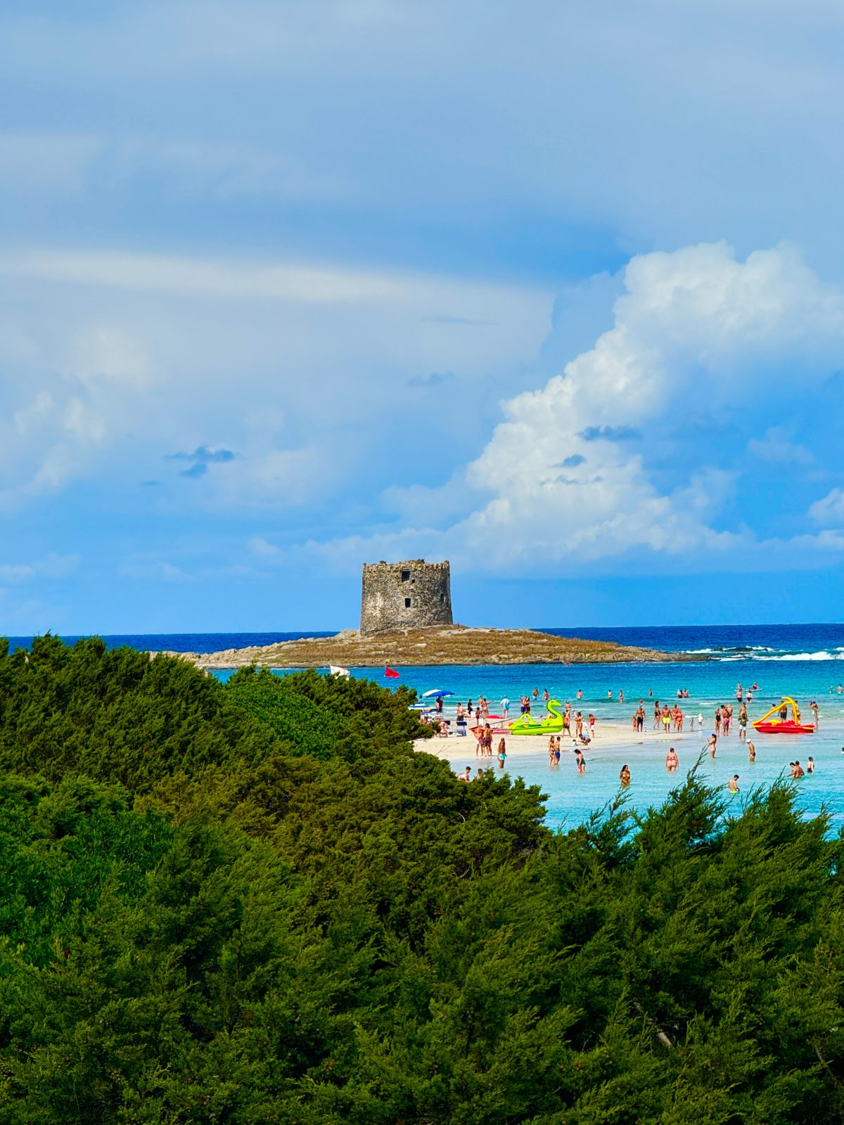 La Pelosa Tower across the water