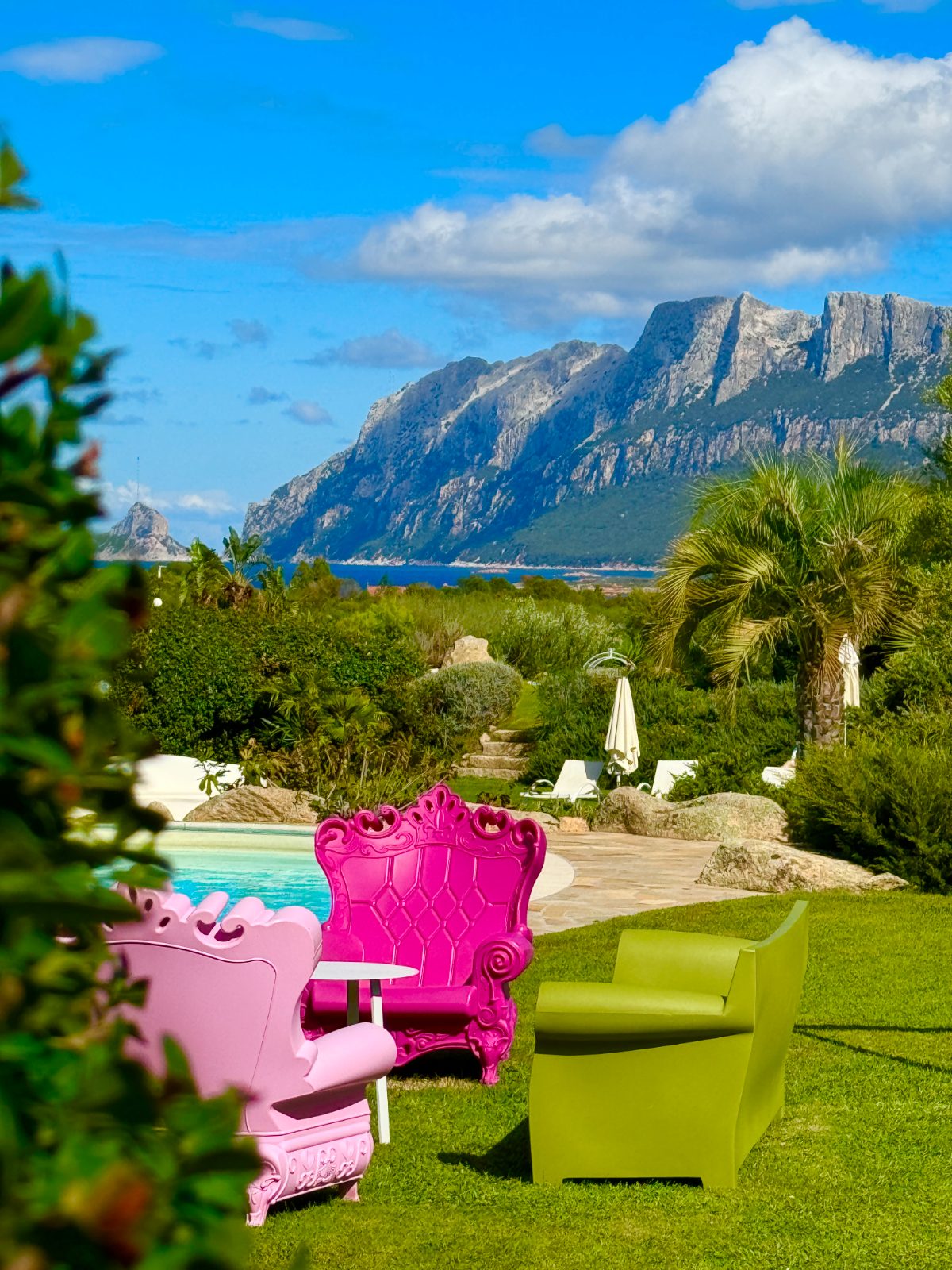 Hotel Ollastu, with Tavolara behind