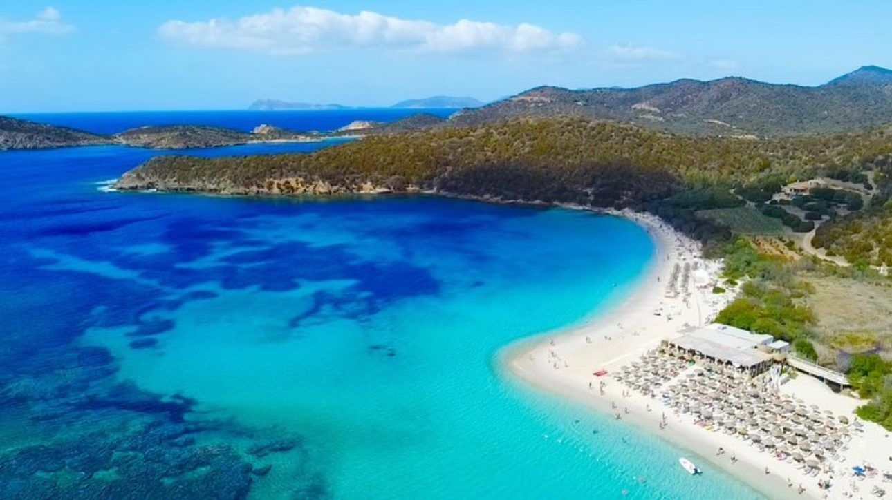 Tuerredda Beach from the air