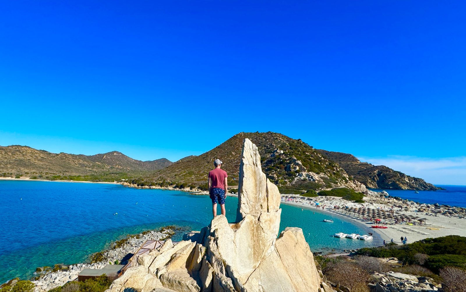 Standing above Punta Molentis