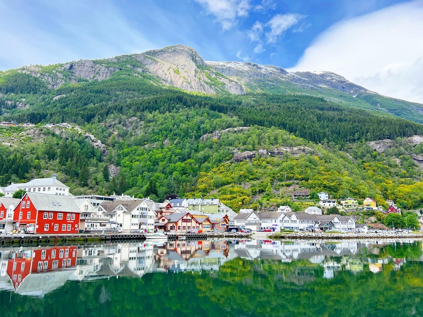 Odda waterfront on the way back to Bergen
