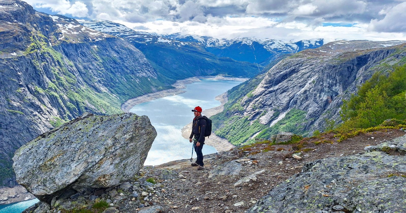 Above the fjord after the climb
