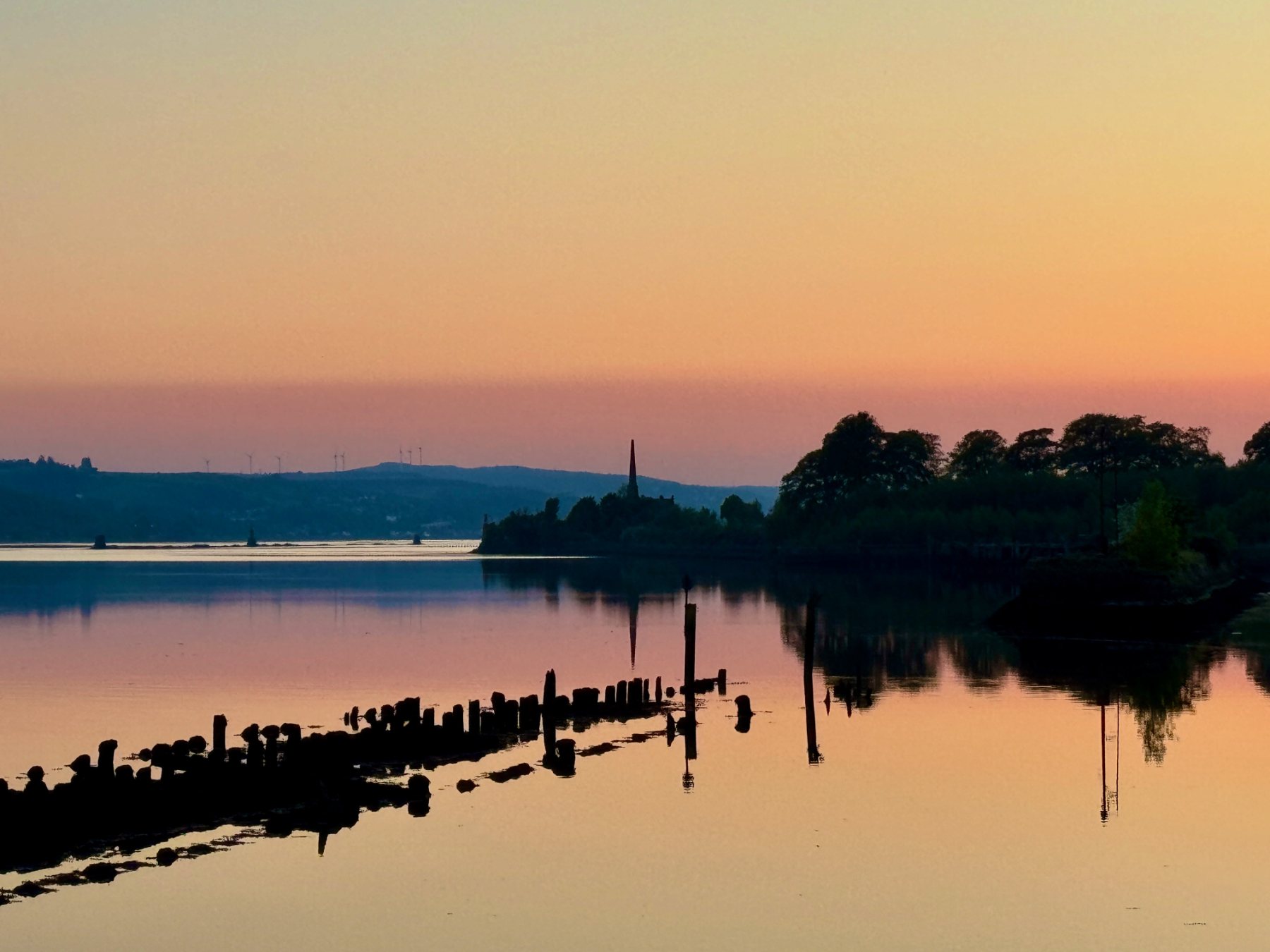 Sunset over Bowling Harbour