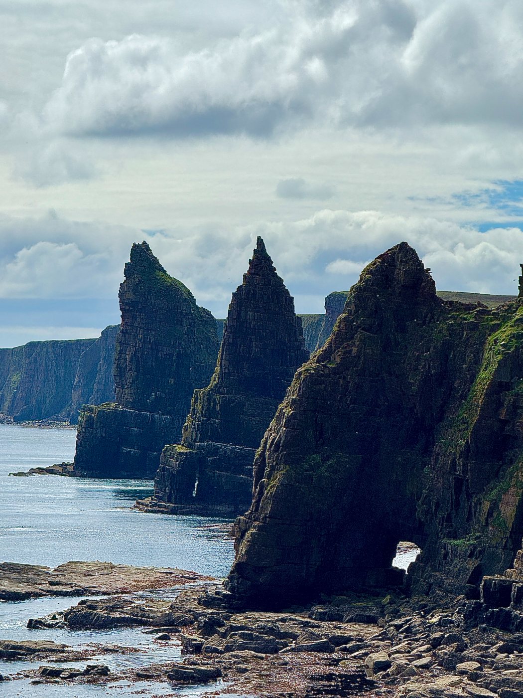 Duncansby Stacks in silhouette