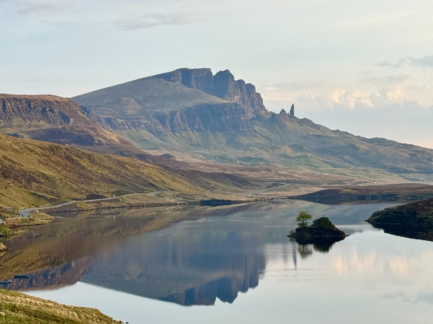 The Storr reflected in Loch Leathan